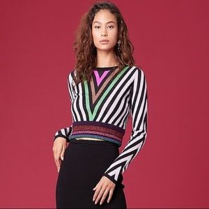 Diane Von Furstenberg DVF Chevron Sweater